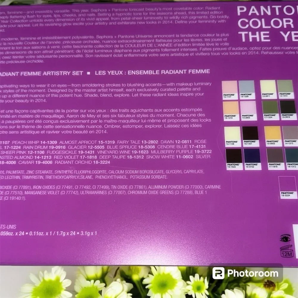 NIB SEPHORA PANTONE Color of the Year EYESHADOW PALETTE Radiant Orchid Ltd Ed!
